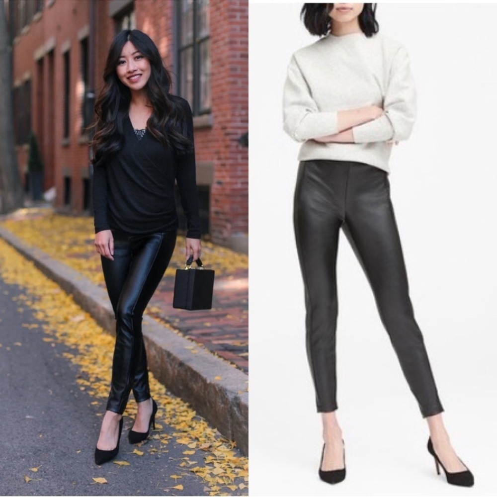 NWT Banana Republic Black Devon Legging Faux Legging
